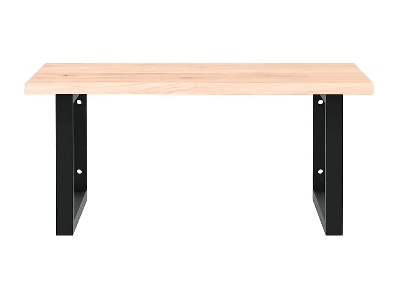 Prateleira de parede p/ lavatório aço/madeira carvalho maciça PT307526