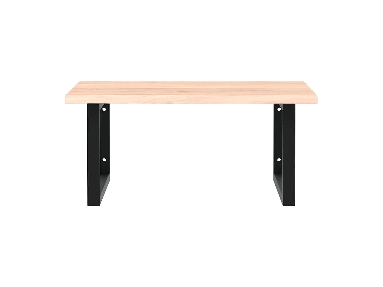 Prateleira de parede p/ lavatório aço/madeira carvalho maciça PT307526