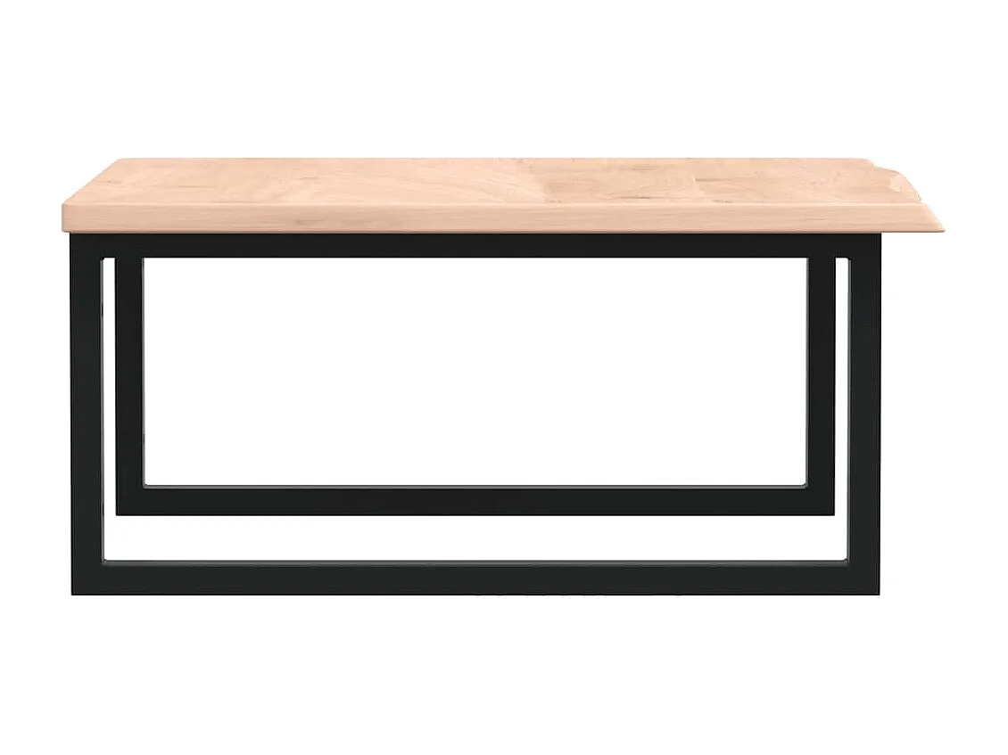 Meuble sous vasque murale acier et bois de chêne massif FR699663