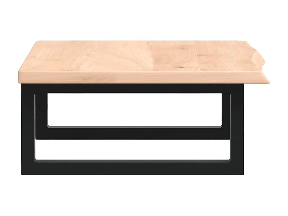 Meuble sous vasque murale acier et bois de chêne massif FR621425