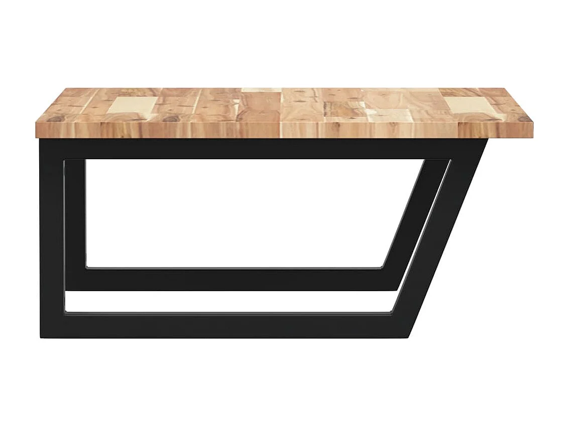 Meuble sous vasque murale acier et bois massif d'acacia FR880675