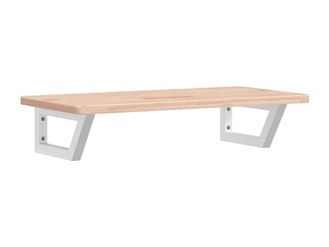 Meuble sous vasque murale acier et bois de chêne massif FR728902