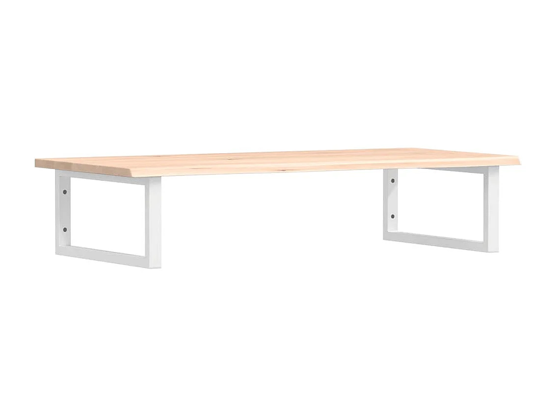 Estante de lavabo de pared de acero y madera maciza de roble ES508686