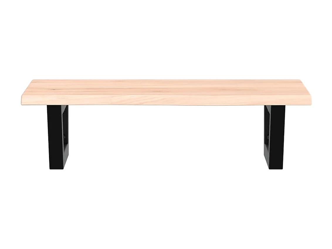 Estante de lavabo de pared de acero y madera maciza de roble ES164523