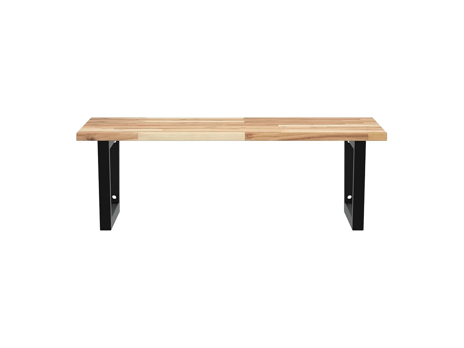 Estante de lavabo de pared acero y madera maciza de acacia ES948062