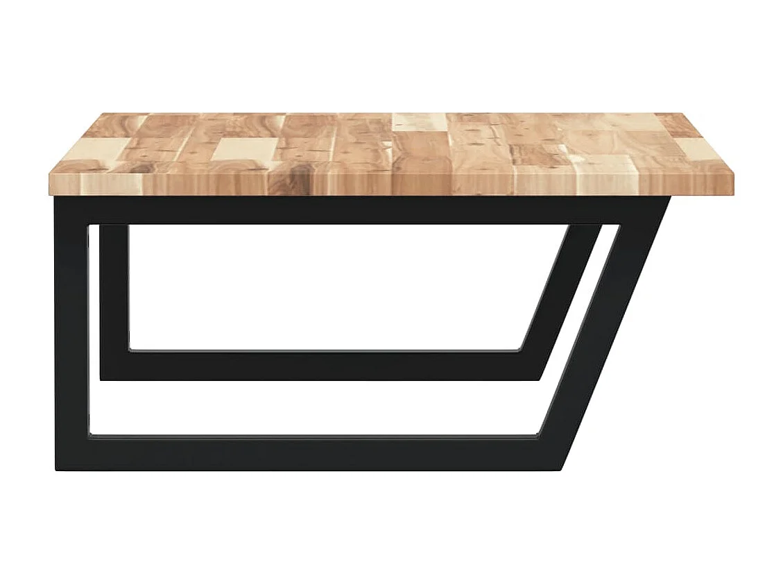 Meuble sous vasque murale acier et bois massif d'acacia FR754384