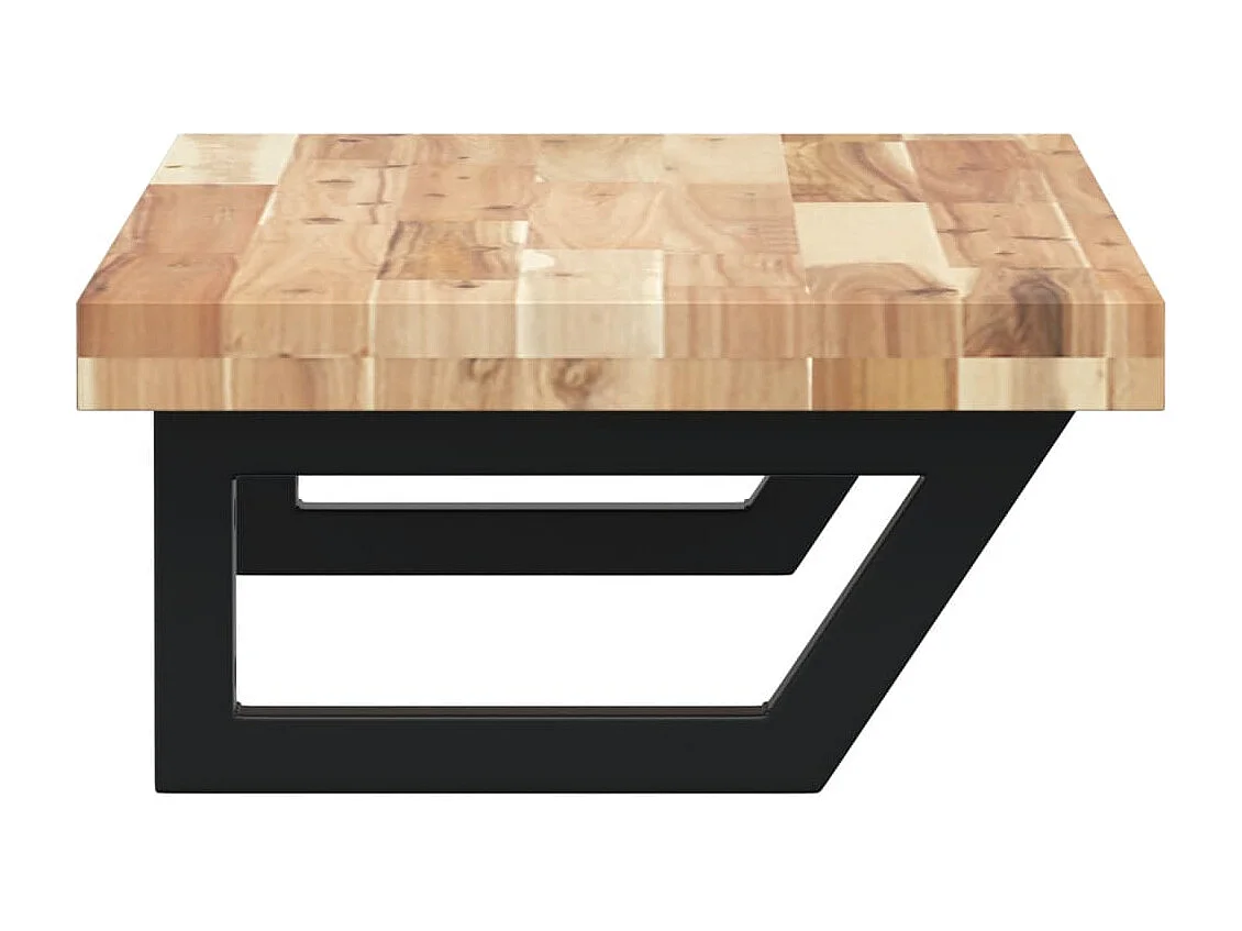 Meuble sous vasque murale acier et bois massif d'acacia FR260999