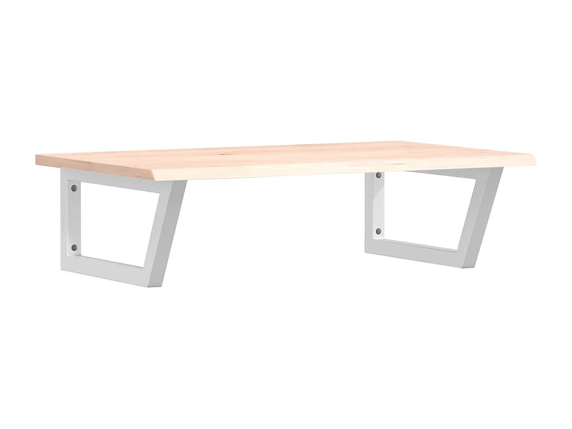 Meuble sous vasque murale acier et bois de chêne massif FR286957