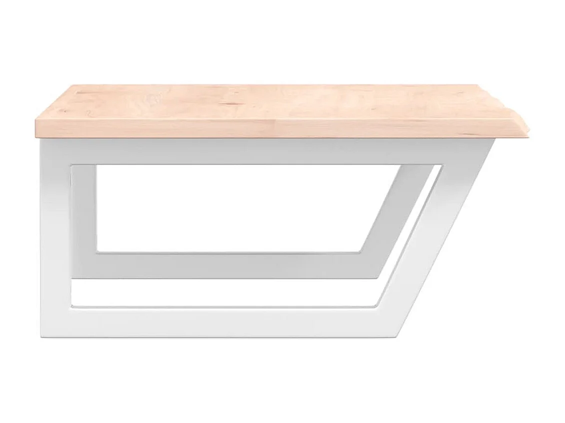 Meuble sous vasque murale acier et bois de chêne massif FR286957