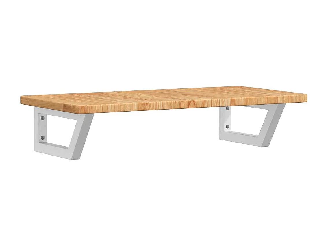 Prateleira de parede p/ lavatório aço/madeira carvalho maciça PT500001