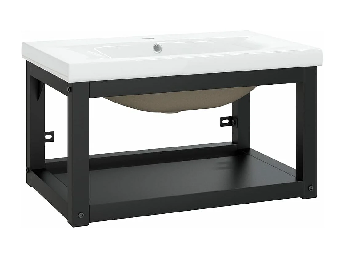 Meuble + vasque à encastrer Noir Fer FR572212