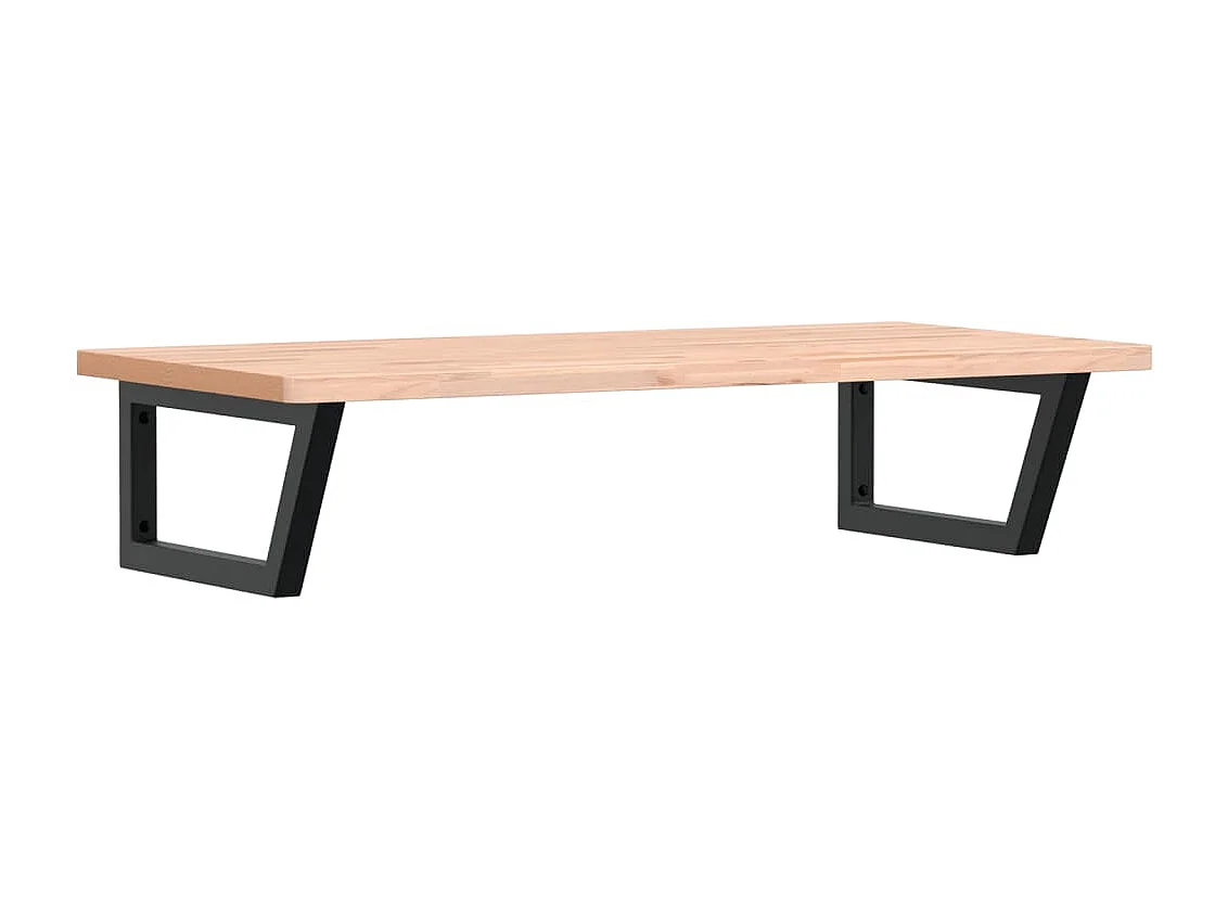 Meuble sous vasque murale acier et bois massif de hêtre FR890457