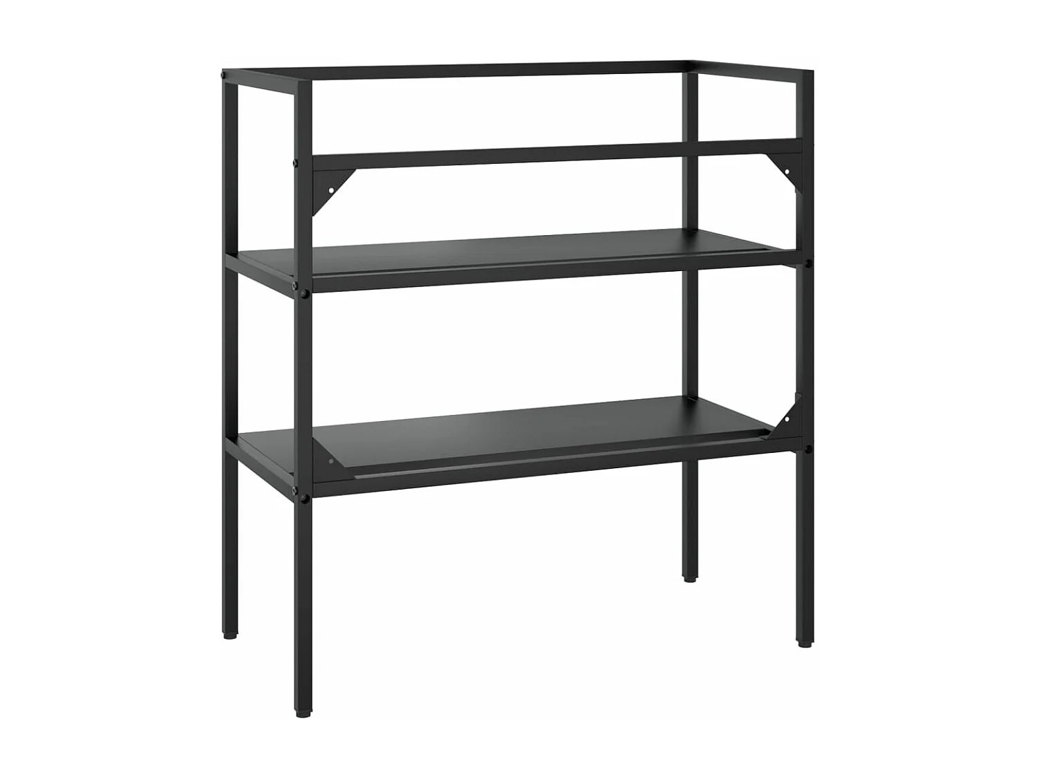 Cadre de lavabo pour salle de bain Noir 79x38x83 cm Fer FR694012