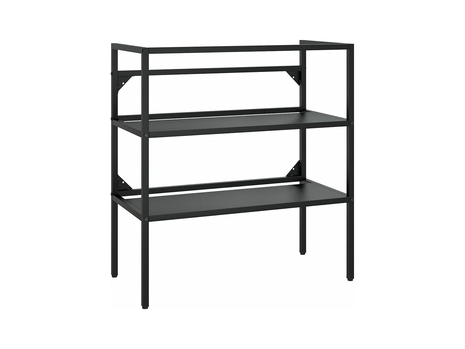 Estructura de lavabo de hierro negro 79x38x83 cm ES428167