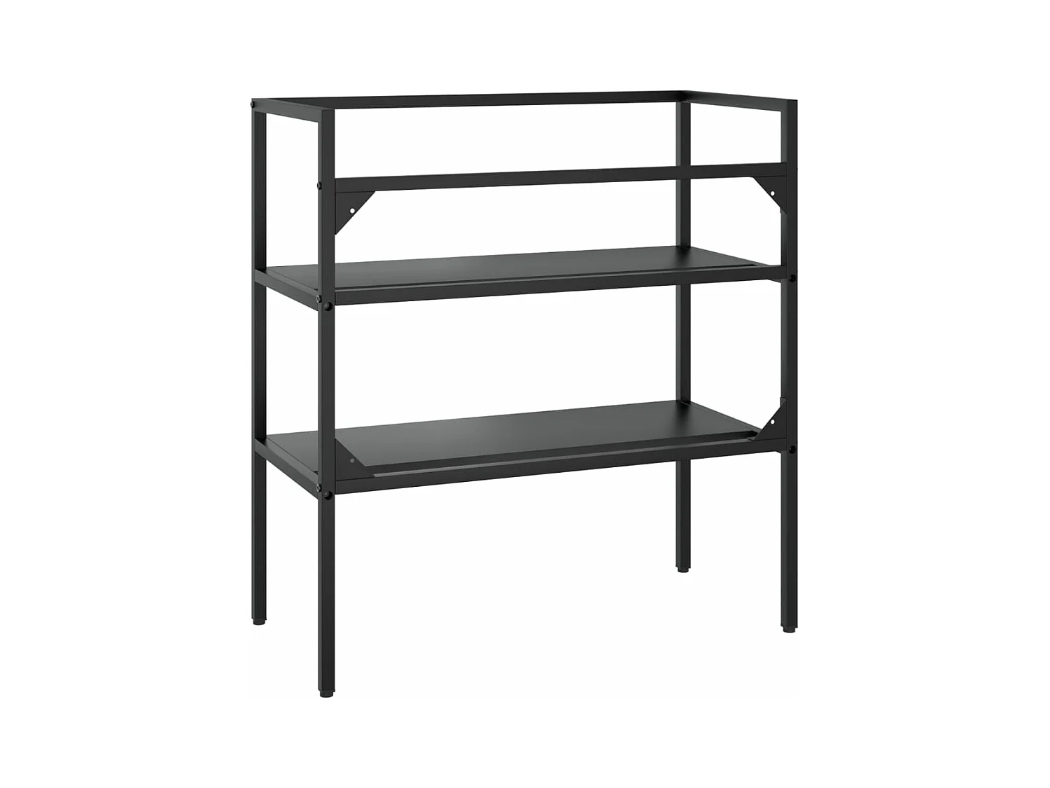 Estructura de lavabo de hierro negro 79x38x83 cm ES428167