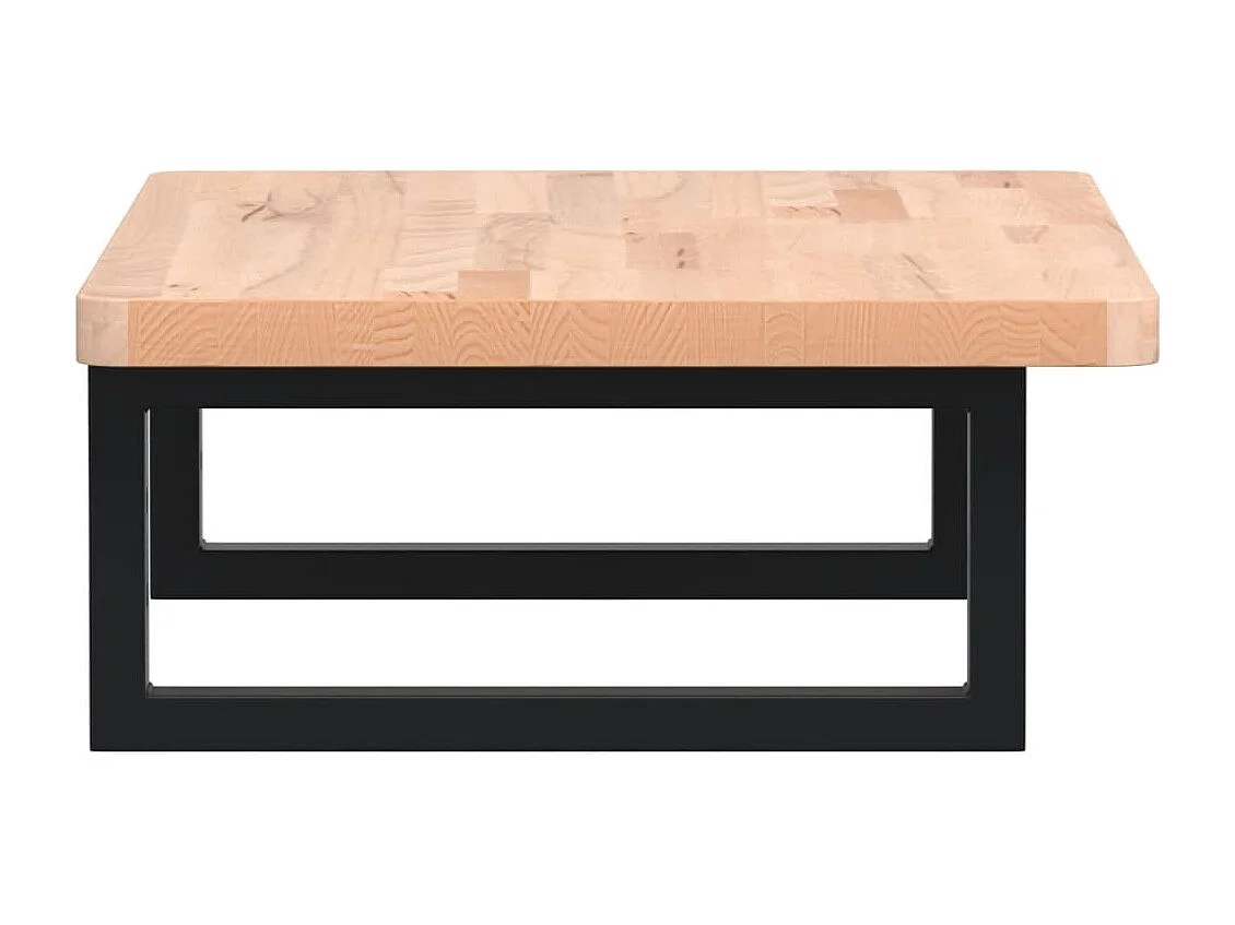 Meuble sous vasque murale acier et bois massif de hêtre FR384549