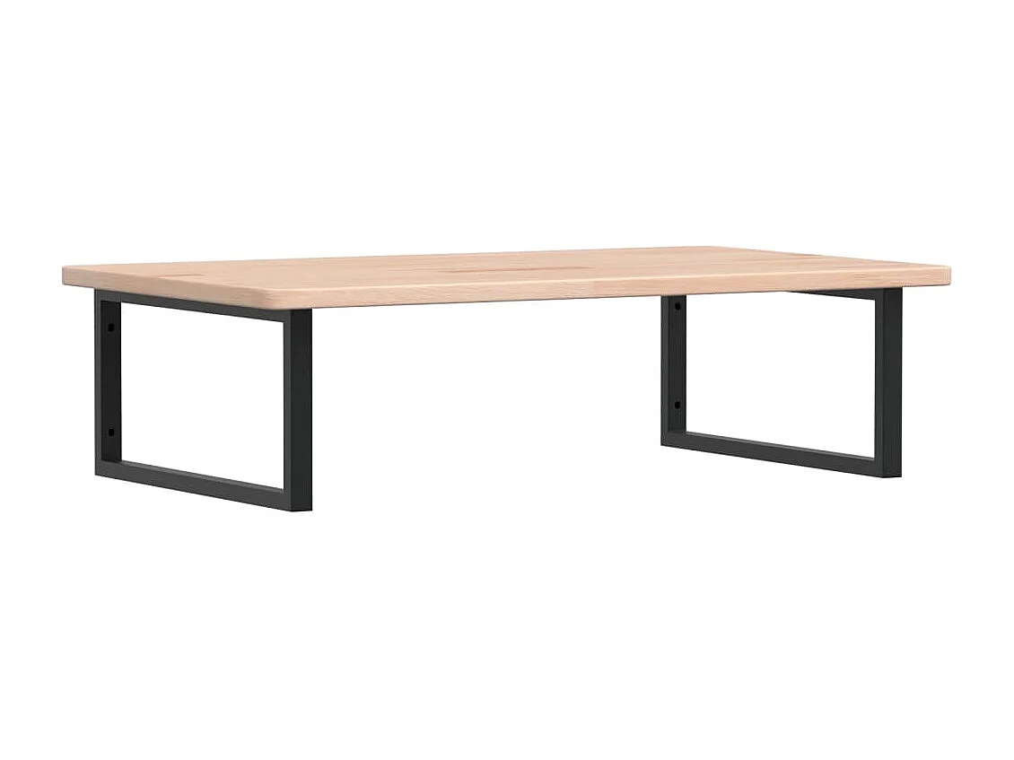 Meuble sous vasque murale acier et bois de chêne massif FR284856