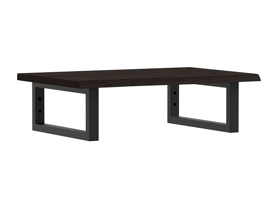 Meuble sous vasque murale acier et bois de chêne massif FR704893