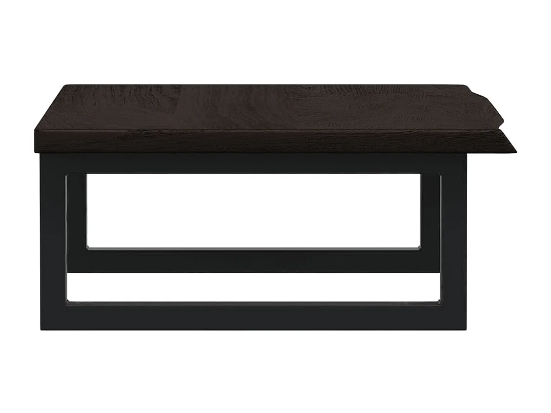 Meuble sous vasque murale acier et bois de chêne massif FR704893