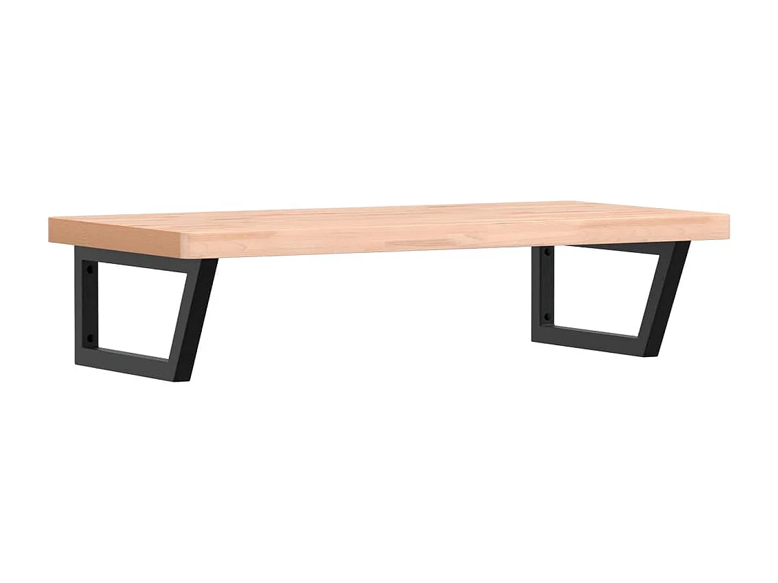 Badkamer wandschap staal en massief beukenhout BE910823