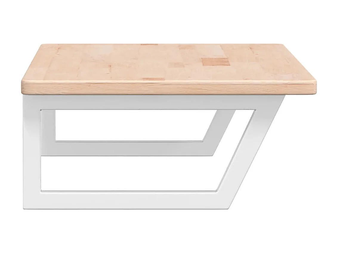 Meuble sous vasque murale acier et bois de chêne massif FR686988