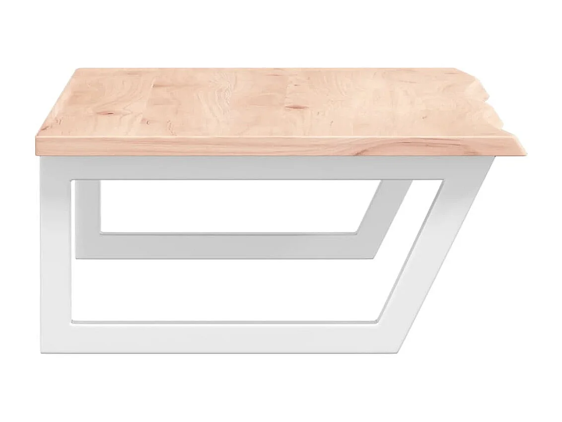 Meuble sous vasque murale acier et bois de chêne massif FR865184