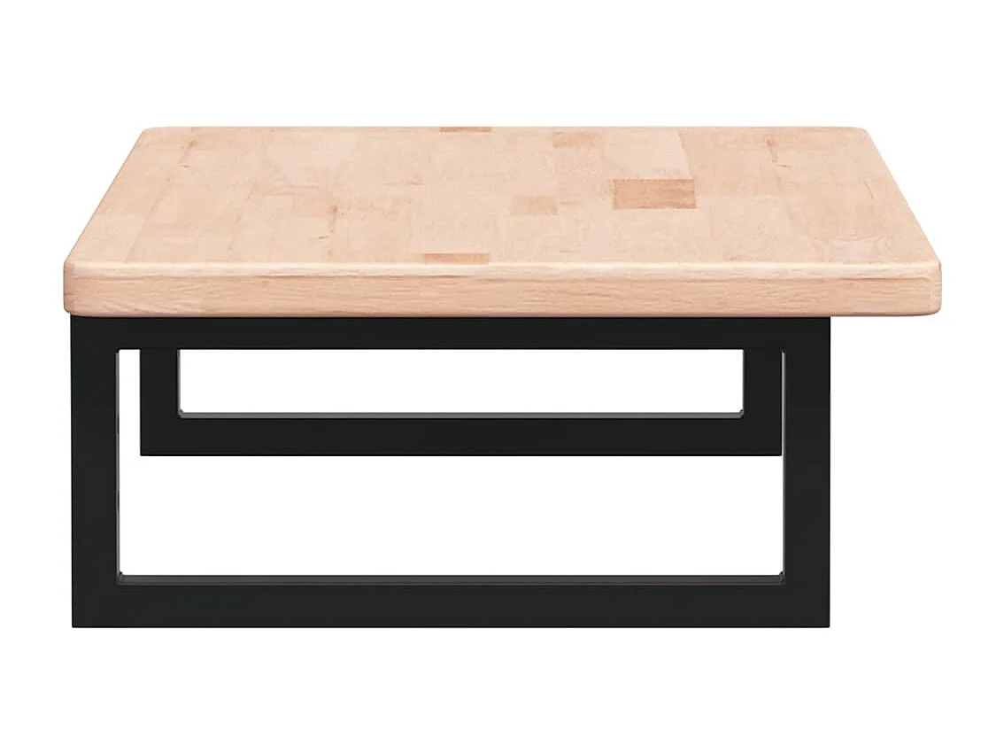 Meuble sous vasque murale acier et bois de chêne massif FR522529