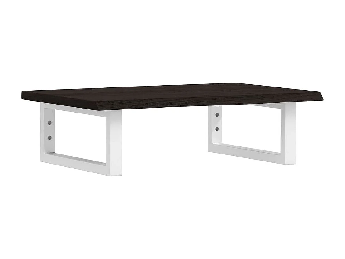 Estante de lavabo de pared de acero y madera maciza de roble ES577888