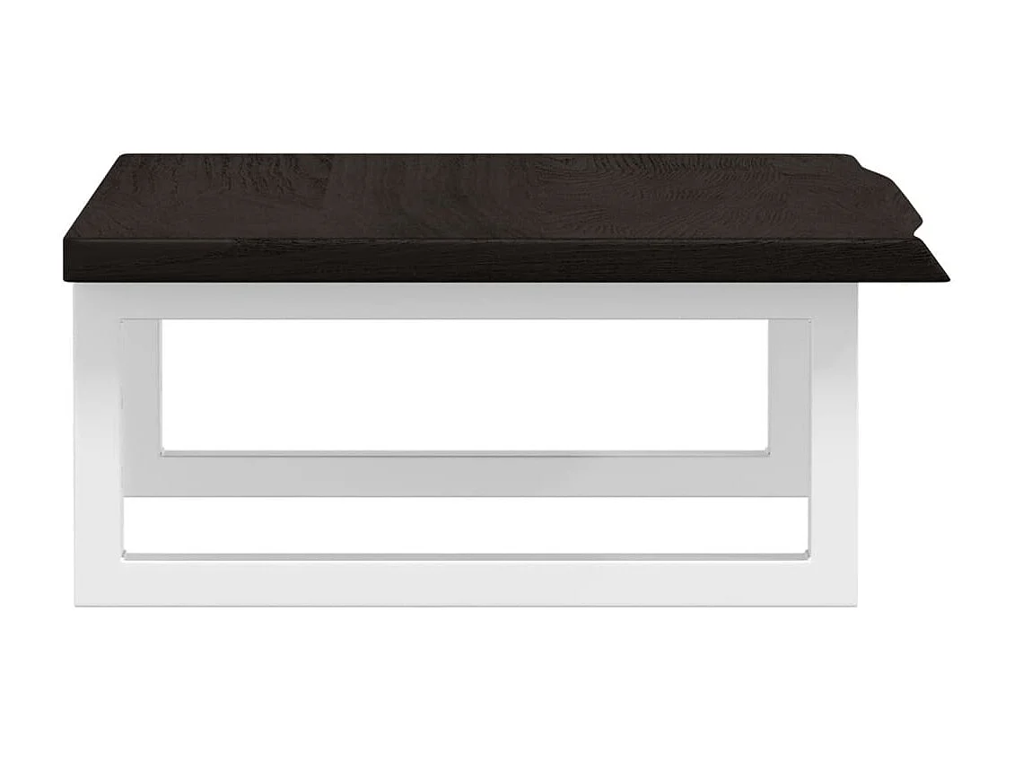 Meuble sous vasque murale acier et bois de chêne massif FR701105