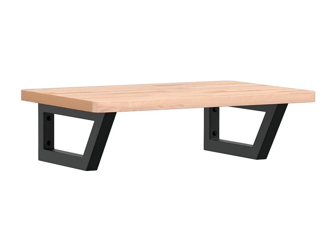 Meuble sous vasque murale acier et bois massif de hêtre FR877496