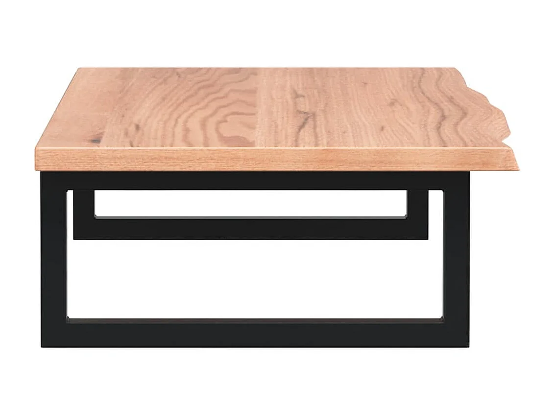 Meuble sous vasque murale acier et bois de chêne massif FR915356