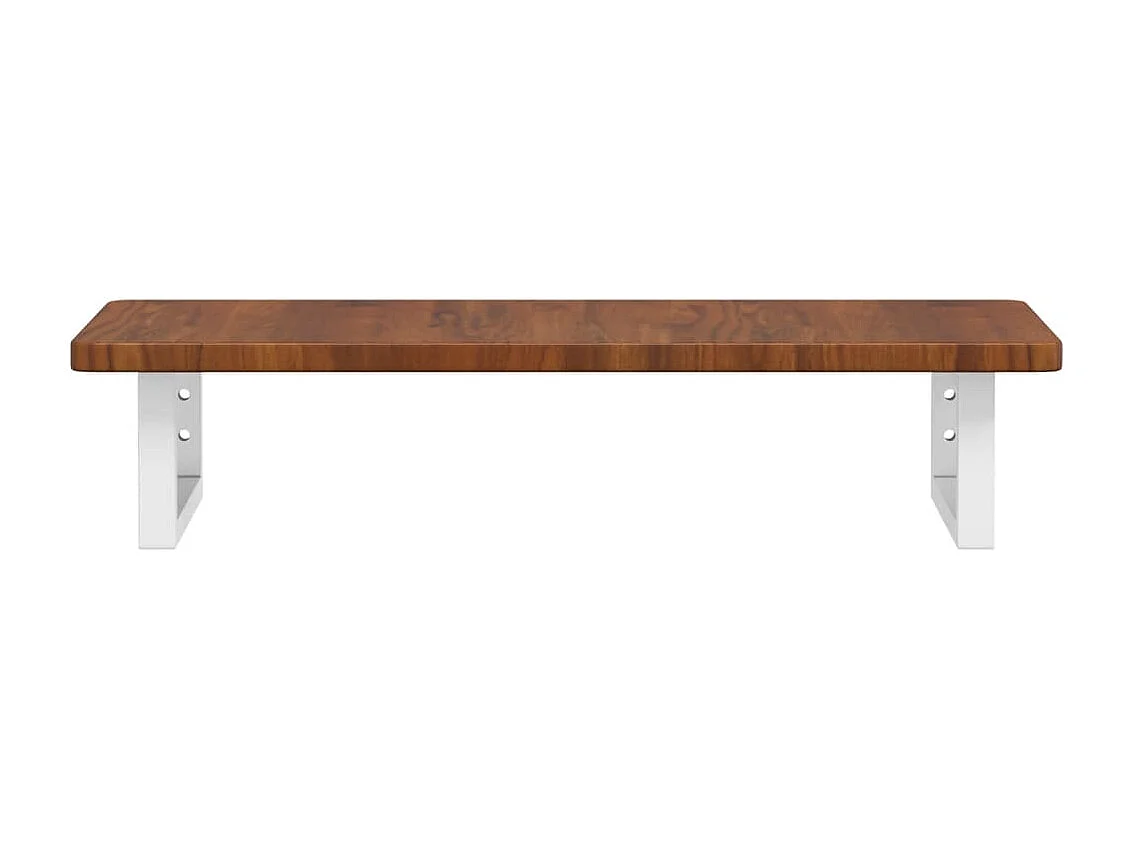 Meuble sous vasque murale acier et bois de chêne massif FR508540