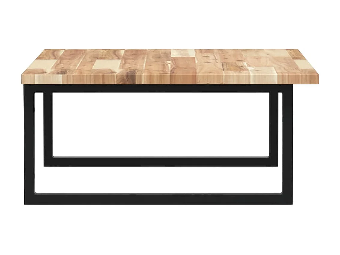 Meuble sous vasque murale acier et bois massif d'acacia FR739557