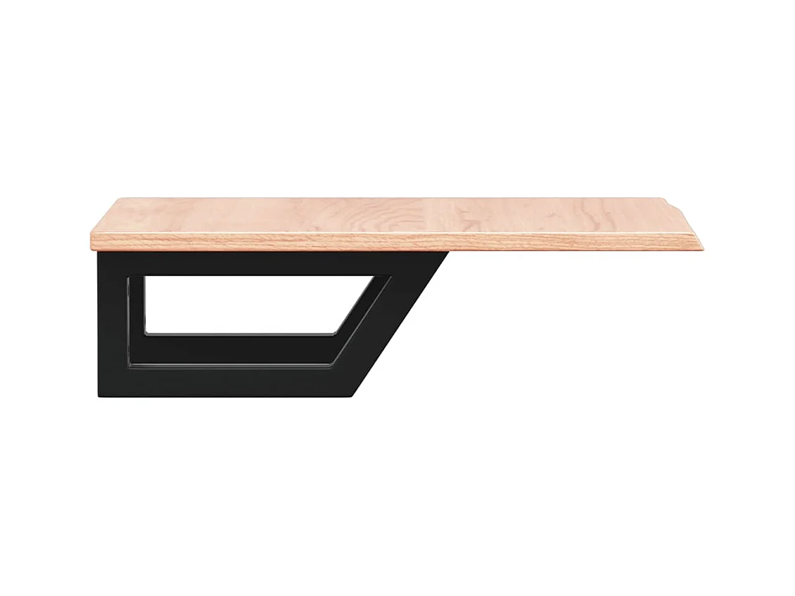 Meuble sous vasque murale acier et bois de chêne massif FR121556