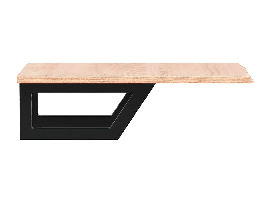 Meuble sous vasque murale acier et bois de chêne massif FR121556