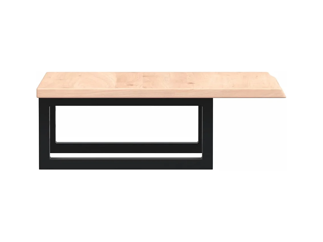 Prateleira de parede p/ lavatório aço/madeira carvalho maciça PT933285