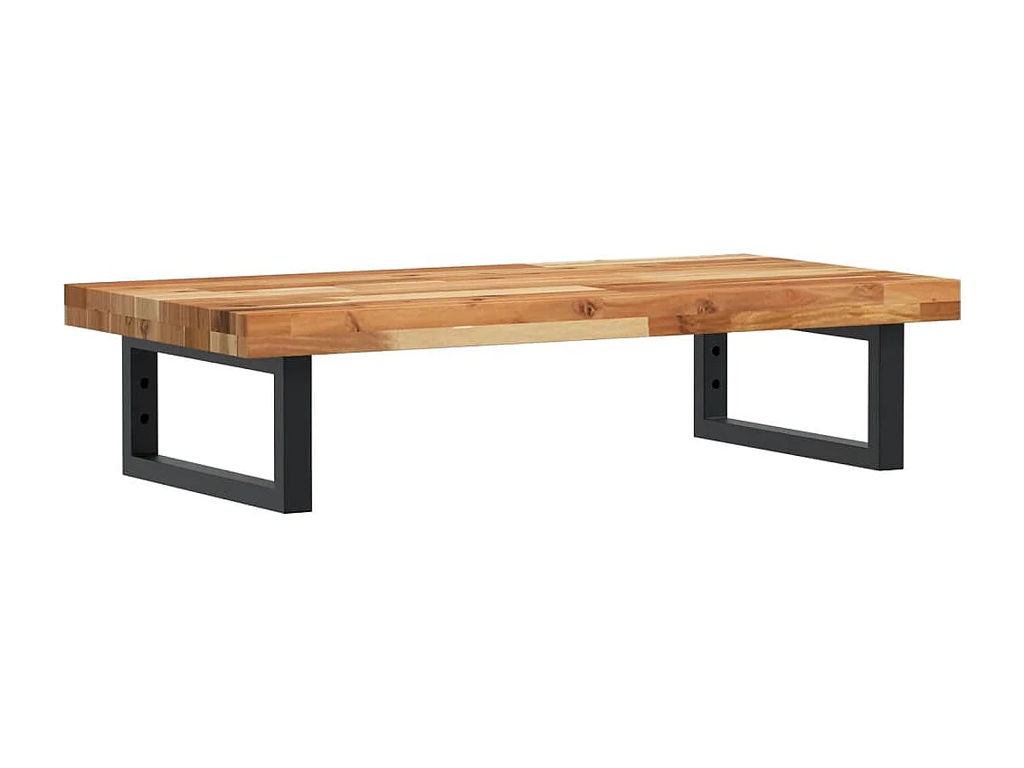 Meuble sous vasque murale acier et bois massif d'acacia FR570663