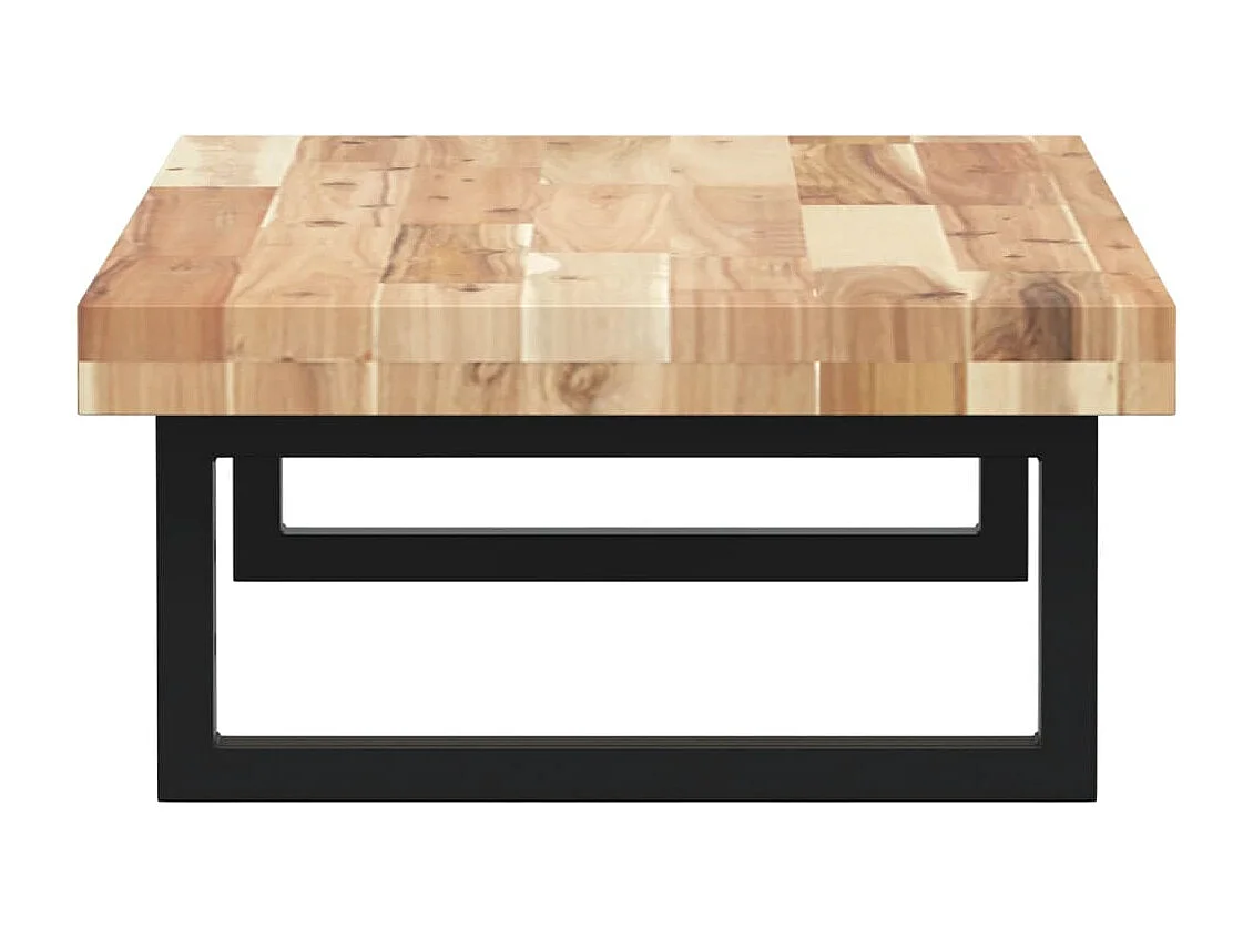 Meuble sous vasque murale acier et bois massif d'acacia FR604101