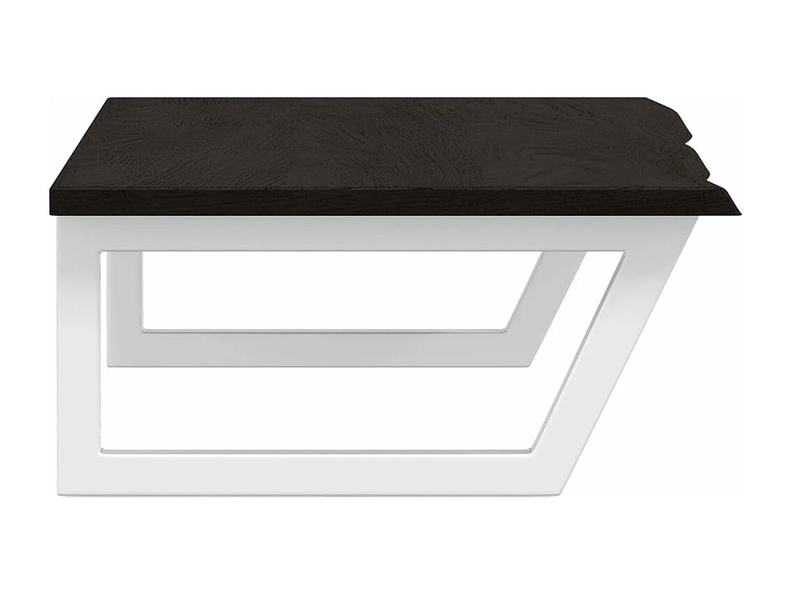 Meuble sous vasque murale acier et bois de chêne massif FR387422