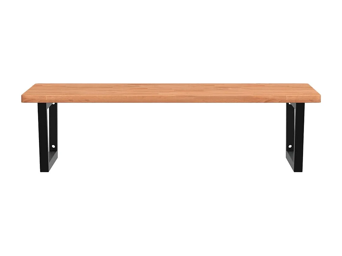 Prateleira de parede p/ lavatório aço/madeira de faia maciça PT768913