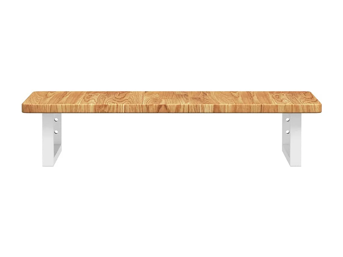 Meuble sous vasque murale acier et bois de chêne massif FR450210