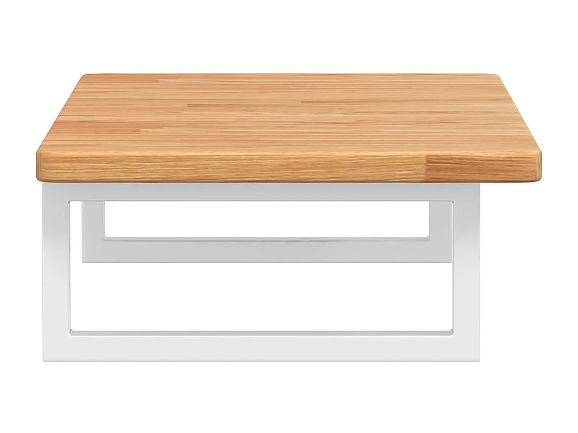 Meuble sous vasque murale acier et bois de chêne massif FR450210