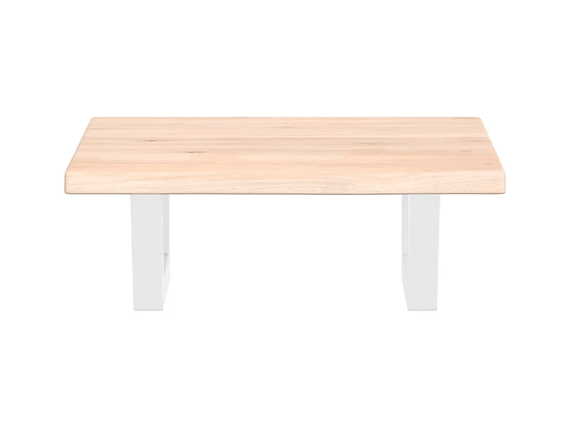 Meuble sous vasque murale acier et bois de chêne massif FR173867