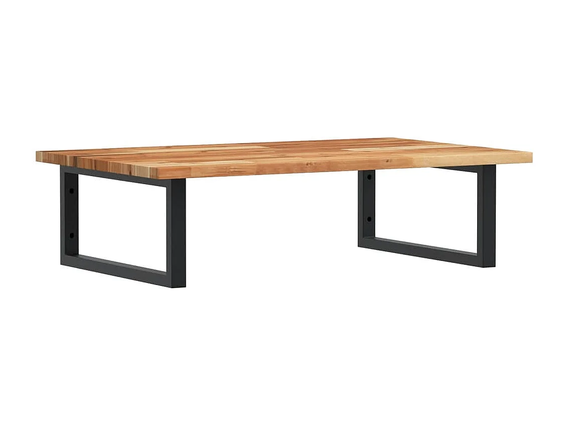 Meuble sous vasque murale acier et bois massif d'acacia FR790523