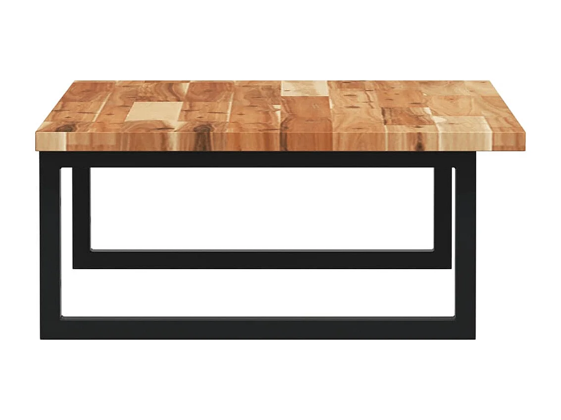 Meuble sous vasque murale acier et bois massif d'acacia FR790523