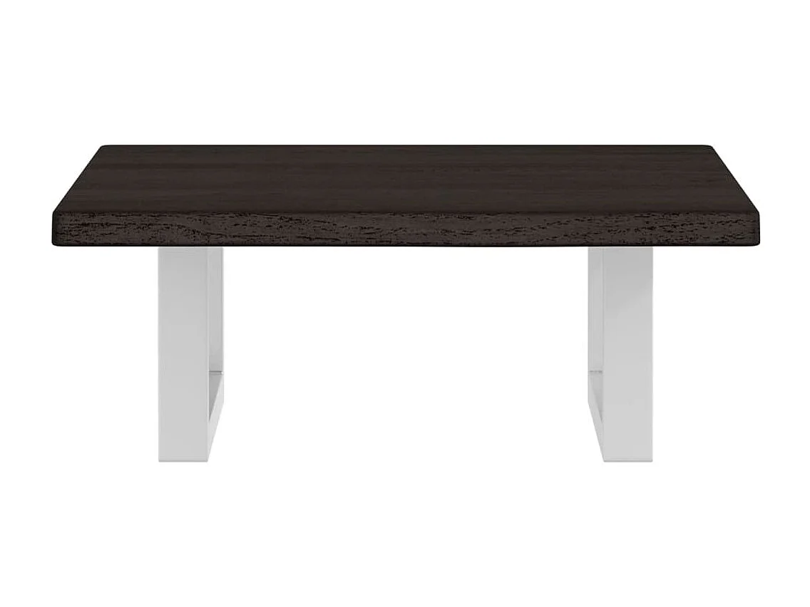 Meuble sous vasque murale acier et bois de chêne massif FR430618