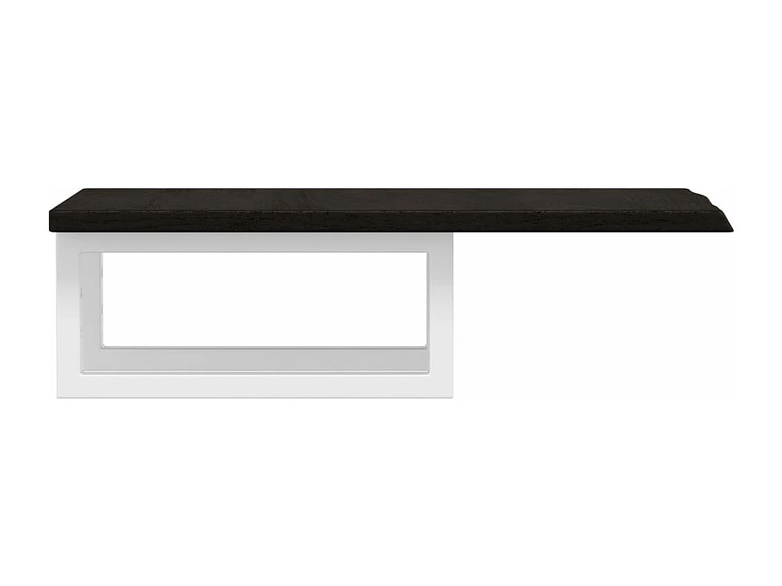 Meuble sous vasque murale acier et bois de chêne massif FR430618