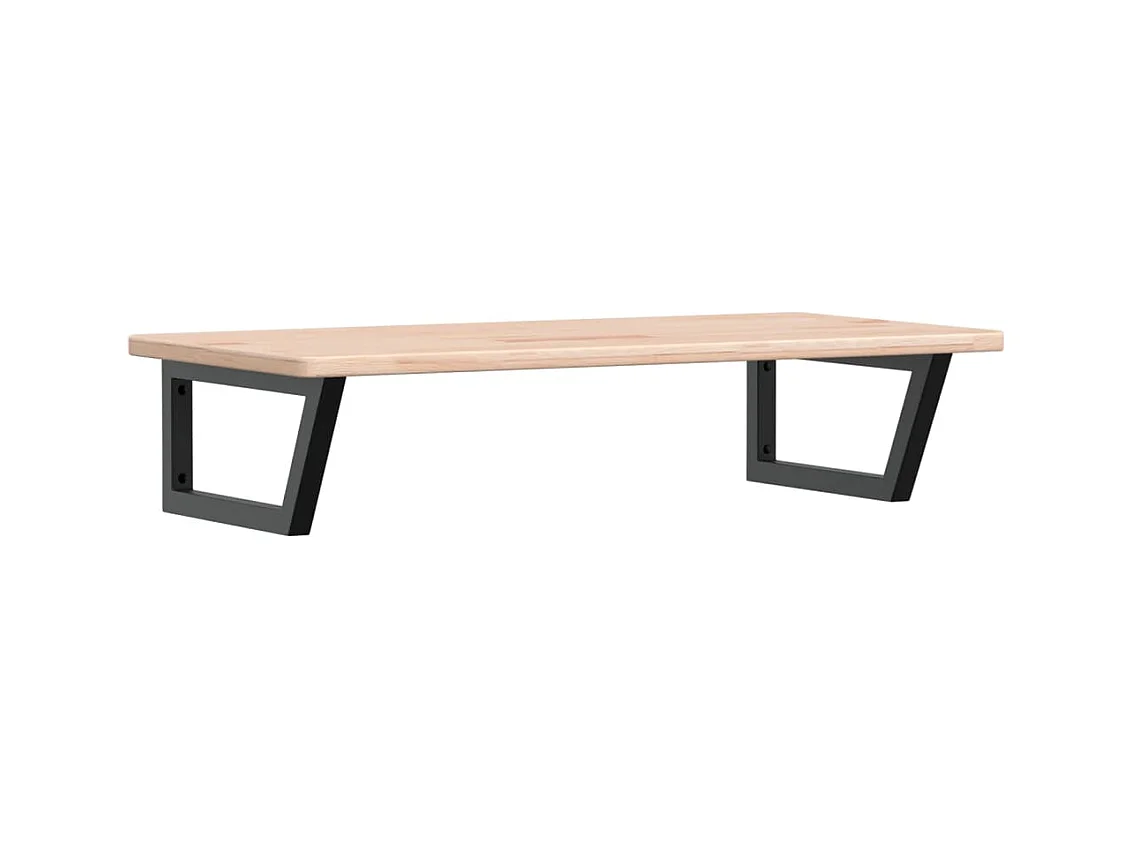 Meuble sous vasque murale acier et bois de chêne massif FR430551