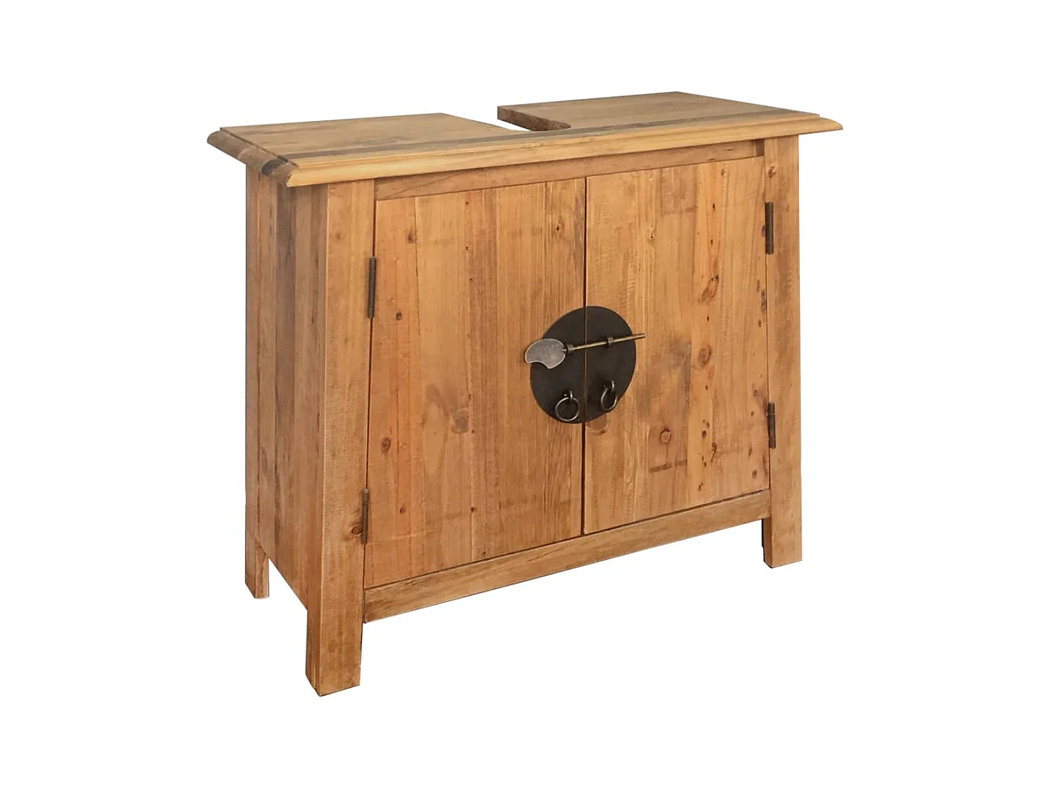Meuble-lavabo de salle de bains pin massif 70x32x63 cm FR912007