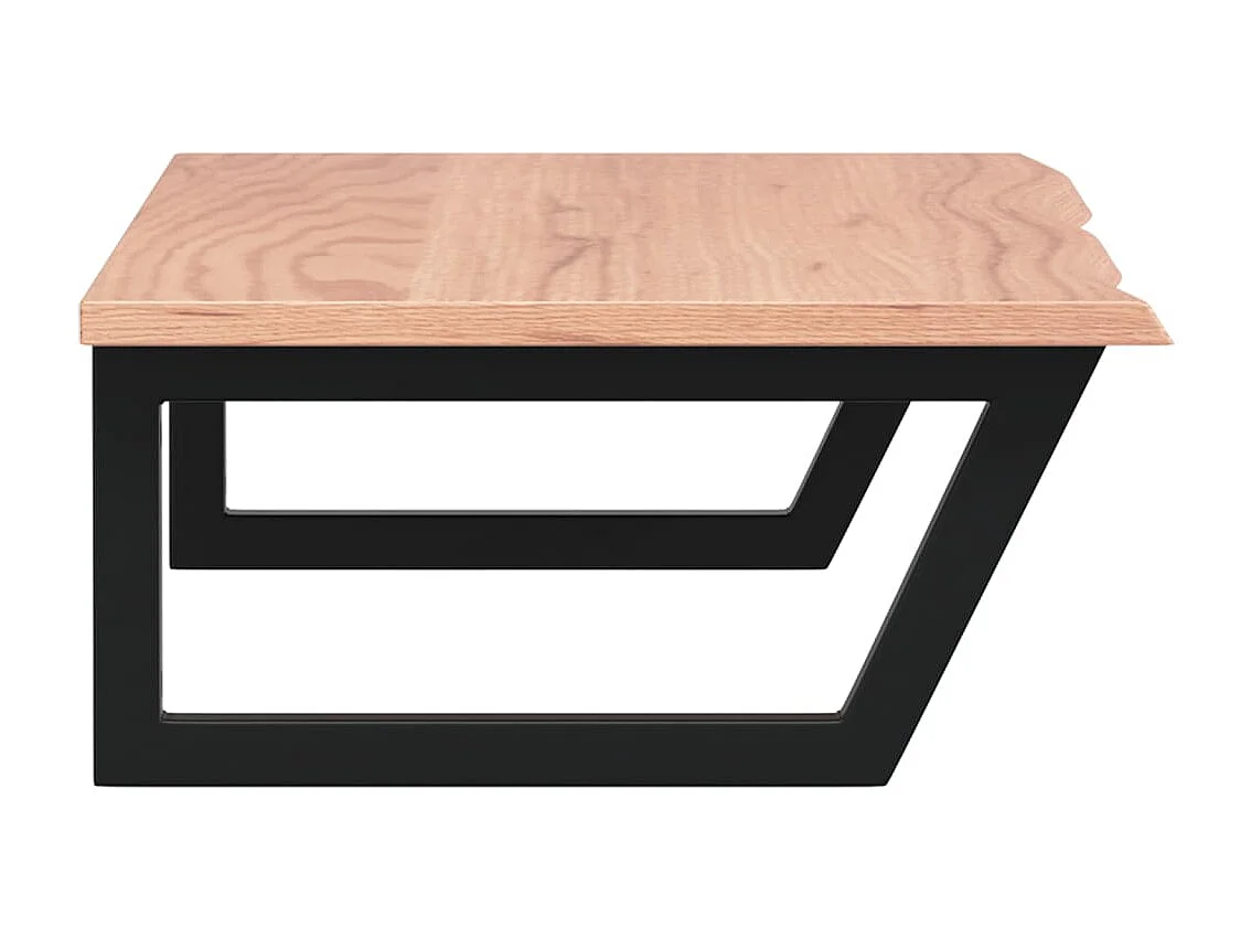 Meuble sous vasque murale acier et bois de chêne massif FR570353